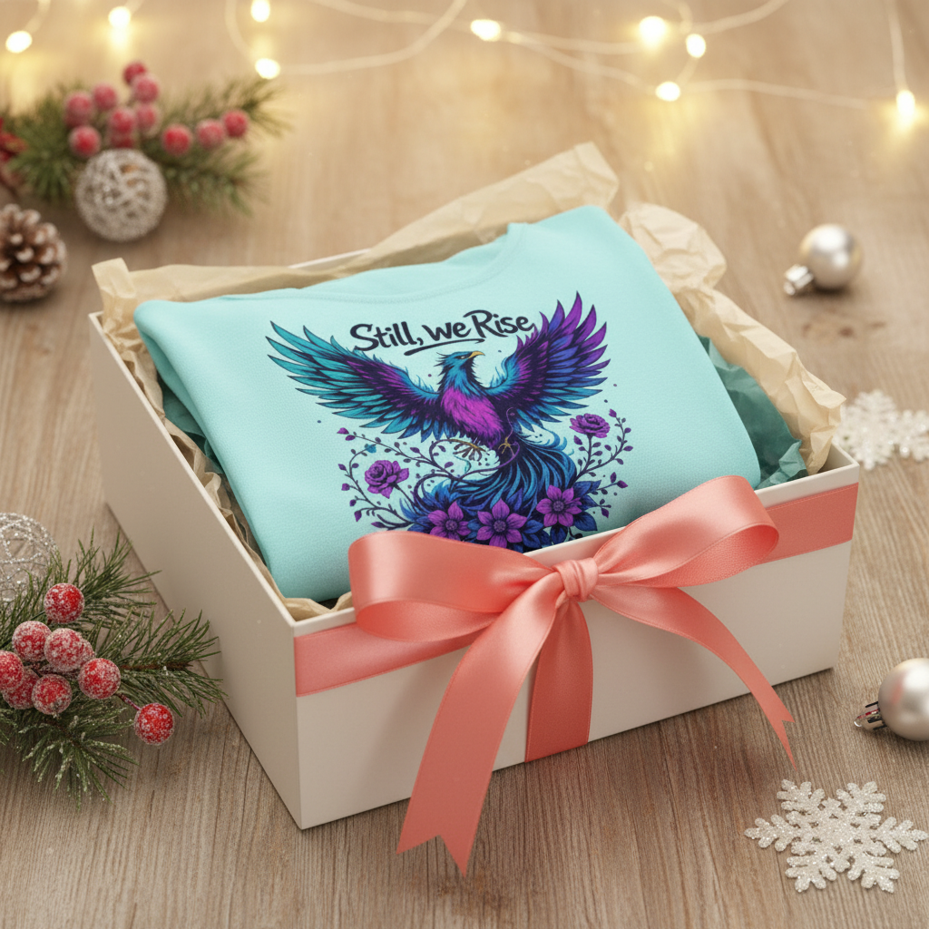 Cancun Still We Rise tank in holiday gift box