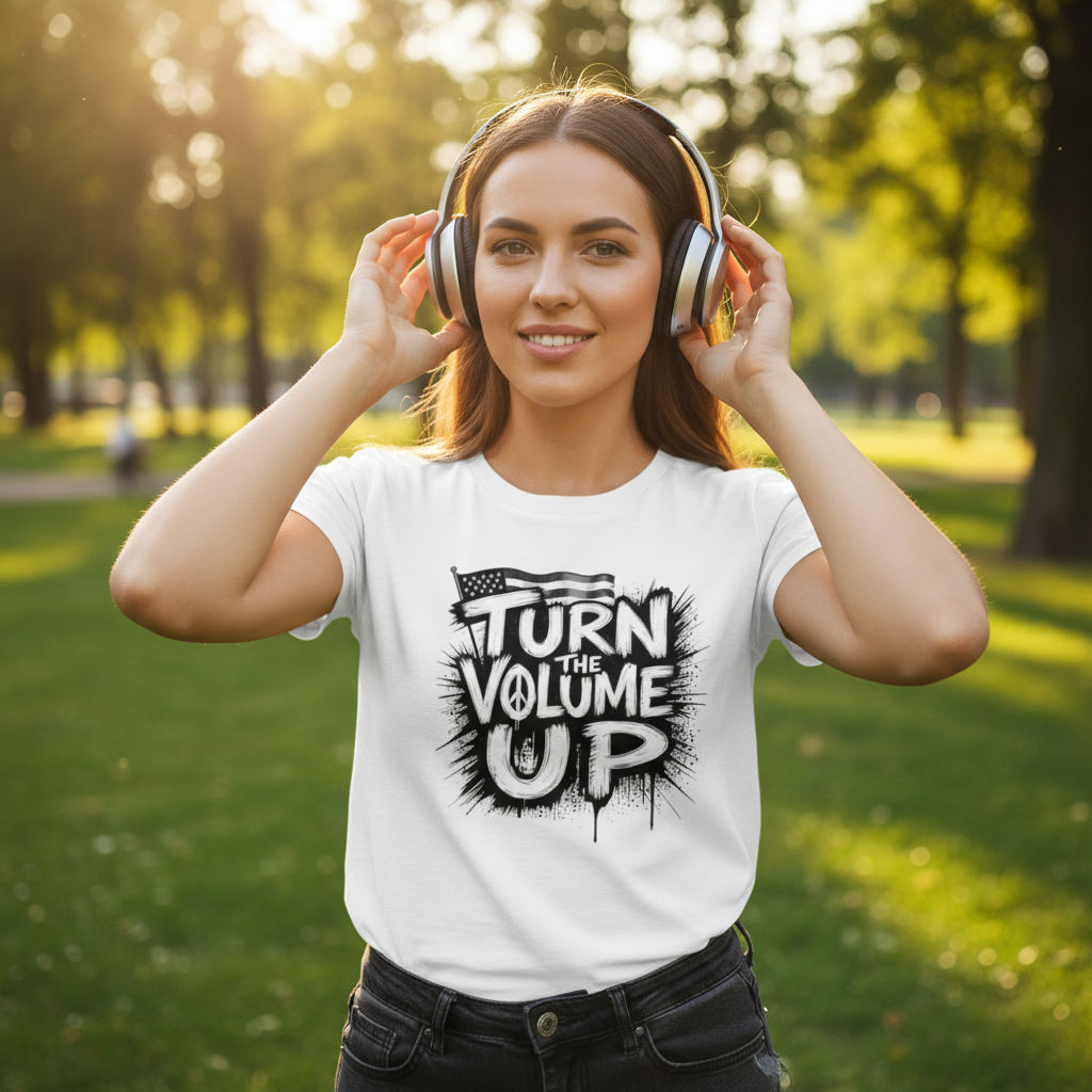 Turn the Volume Up lifestyle shot