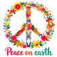 Peace on Earth Organic Cotton Baby Bodysuit | Infant Peace Onesie