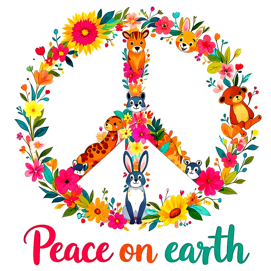 Peace on Earth Organic Cotton Baby Bodysuit | Infant Peace Onesie
