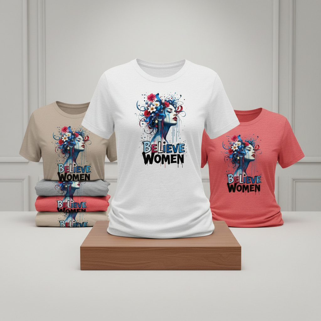 Believe Women T-Shirt Retail Display