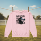 Light Pink environmental protest youth hoodie on vintage 1950s clothesline