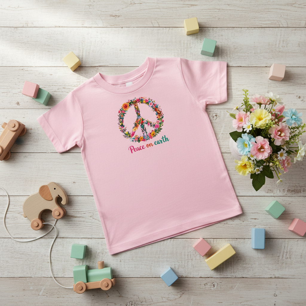 Peace on Earth Toddler Tee Lifestyle Shot